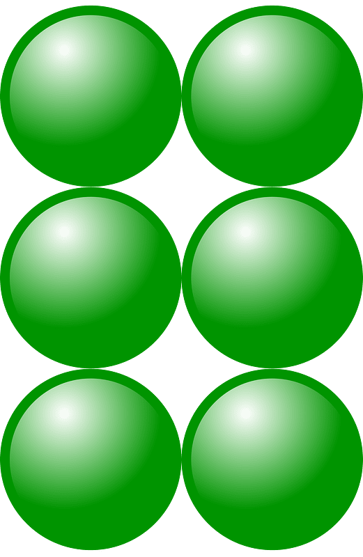 Beads Quantitative Picture for Multiplication 3x2