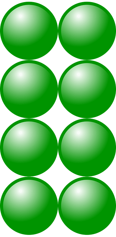 Beads Quantitative Picture for Multiplication 4x2