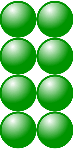 Beads Quantitative Picture for Multiplication 4x2