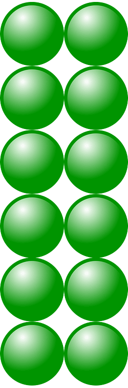Beads Quantitative Picture for Multiplication 6x2