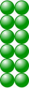 Beads Quantitative Picture for Multiplication 6x2