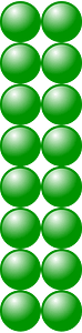 Beads Quantitative Picture for Multiplication 8x2