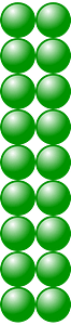 Beads Quantitative Picture for Multiplication 9x2