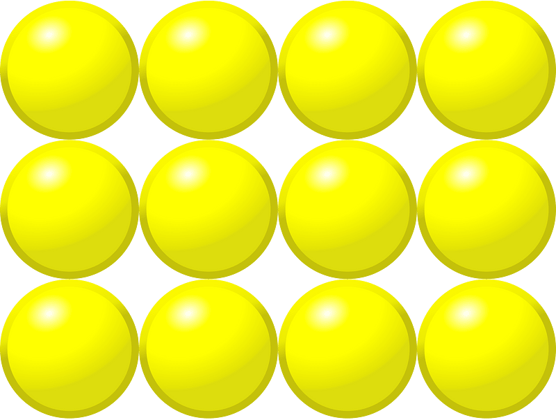 Beads Quantitative Picture for Multiplication 3x4