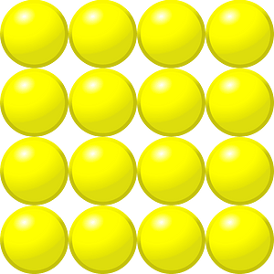Beads Quantitative Picture for Multiplication 4x4