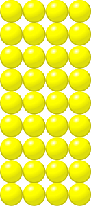Beads Quantitative Picture for Multiplication 9x4