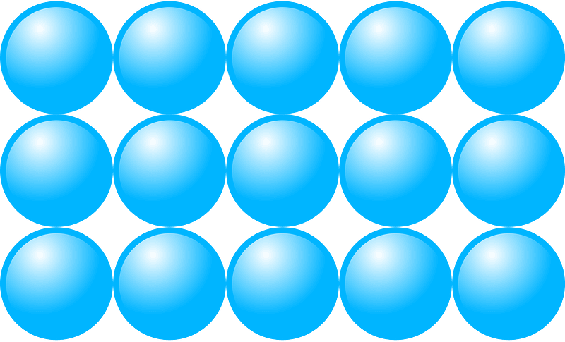 Beads Quantitative Picture for Multiplication 3x5
