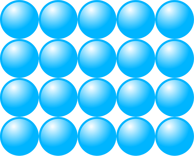 Beads Quantitative Picture for Multiplication 4x5