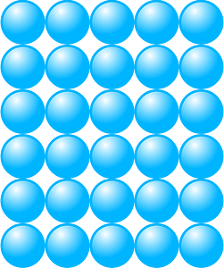 Beads Quantitative Picture for Multiplication  6x5