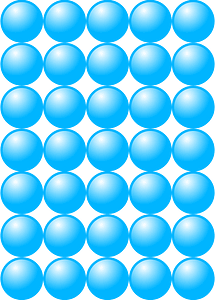 Beads Quantitative Picture for Multiplication 7x5