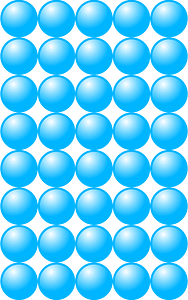 Beads Quantitative Picture for Multiplication 8x5