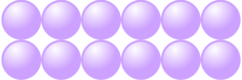 Beads Quantitative Picture for Multiplication 2x6