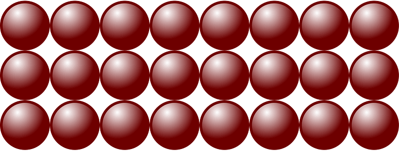 Beads Quantitative Picture for Multiplication 3x8