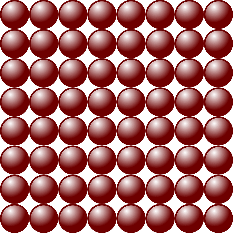 Beads Quantitative Picture for Multiplication 8x8
