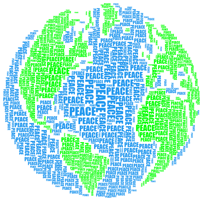 Globe Peace Typography