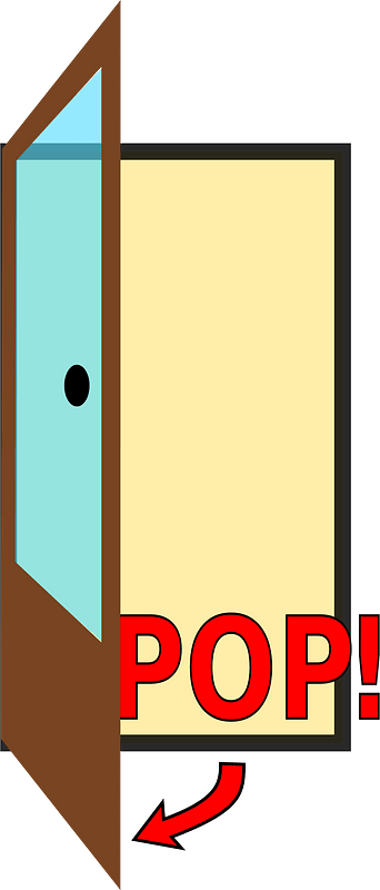 Sign "Pop the Door"