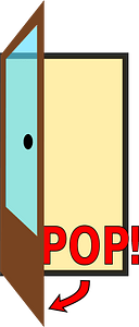 Sign "Pop the Door"