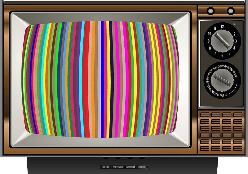 Striped Test Pattern Television