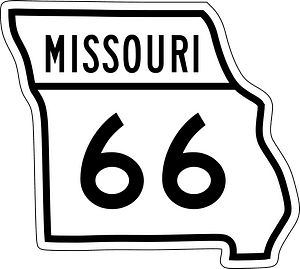 Missouri Route 66 sign (1948)