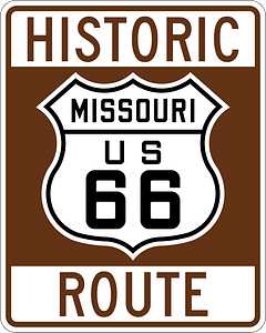 US Route 66 sign (Missouri historic)