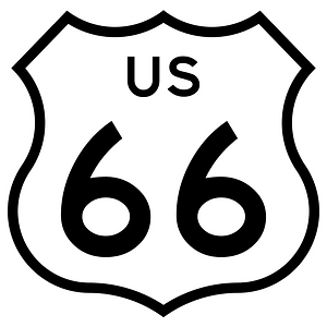 US Route 66 sign (1961 cutout)
