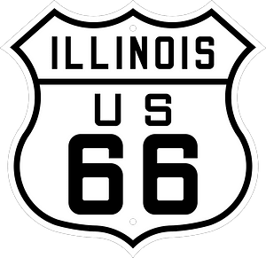 US Route 66 sign Illinois 1926