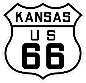 US Route 66 sign Kansas 1926