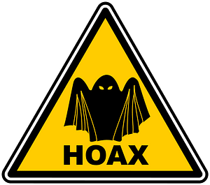 Hoax Warning Sign