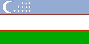 Uzbekistan lippu