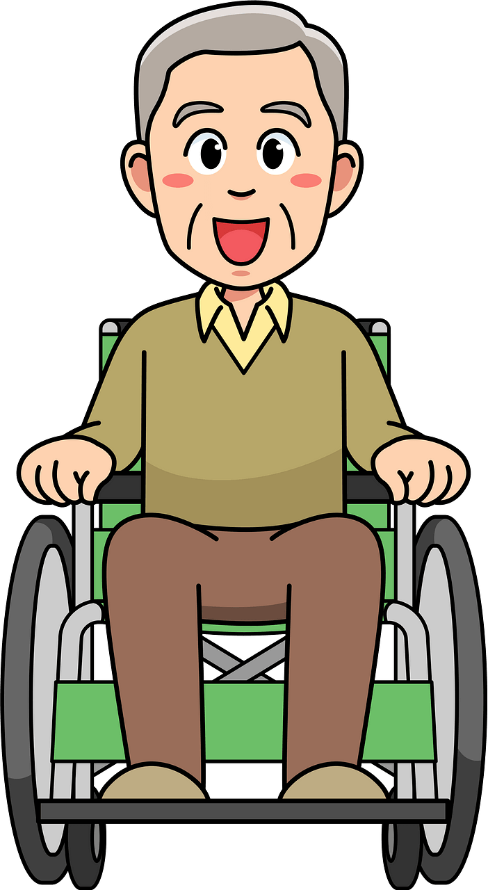 Grandfather in a Wheelchair