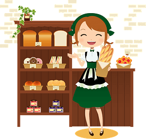 Woman Working in a Bakery Shop