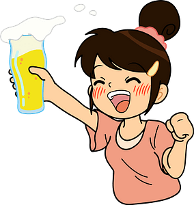 Woman Is Drinking Beer