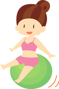 (Betty) Woman Is Using an Exercise Ball
