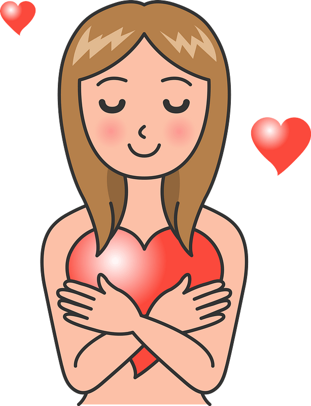 Woman Is Holding a Heart