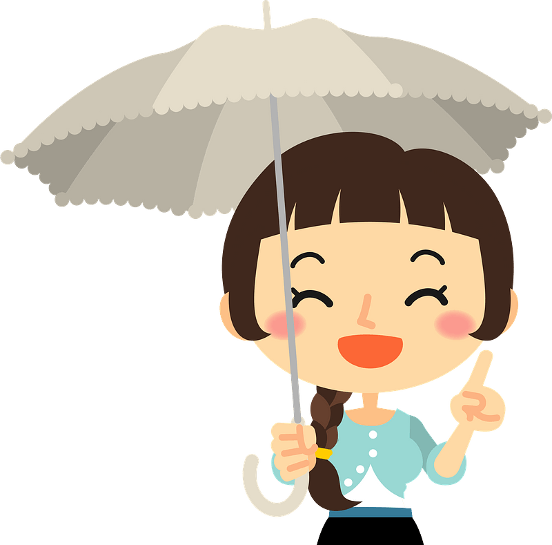 Woman Is Holding a Parasol