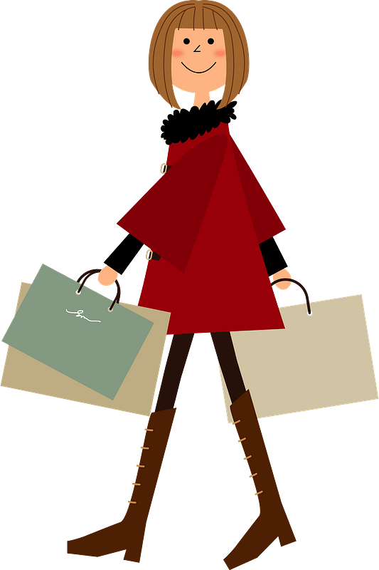 Woman with Shopping Bags