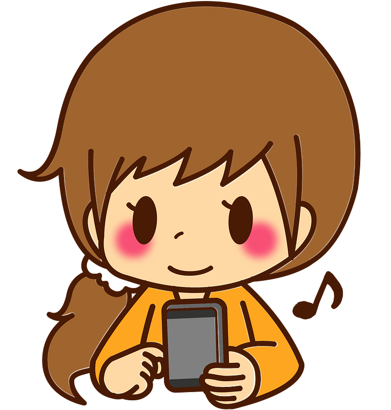 (Anika) Girl Is on Her Smartphone