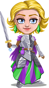 Woman Knight in Armor