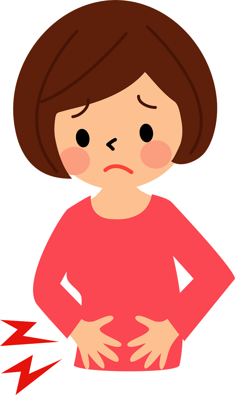 Woman has a stomachache
