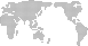 World Map Made of Dots