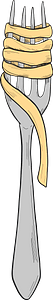 Fork with spaghetti