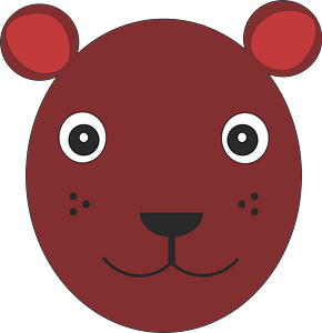 Cartoon bear face