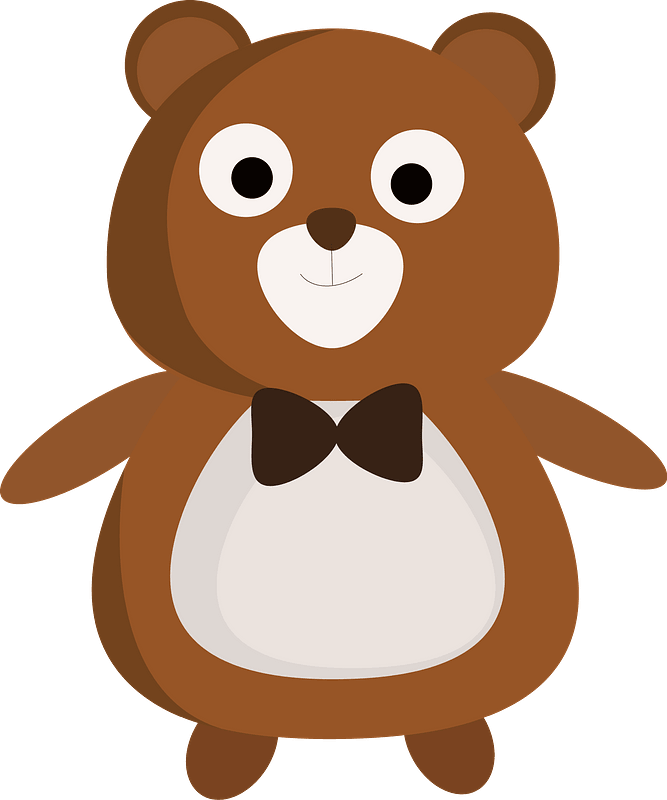 Cute bear with bow tie