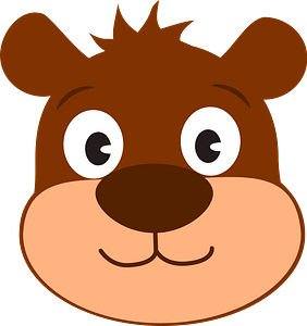 Cartoon bear face