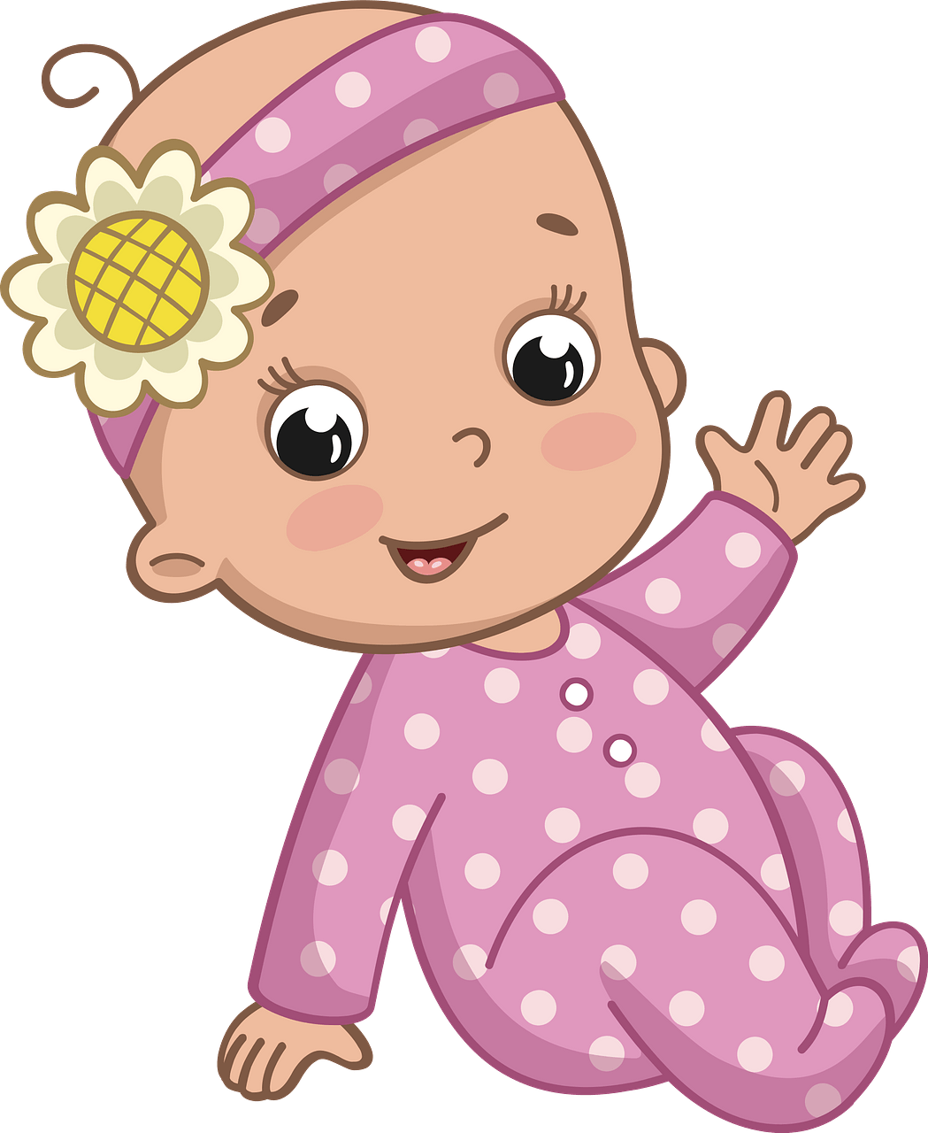 Baby girl Free vector clipart images on creazilla