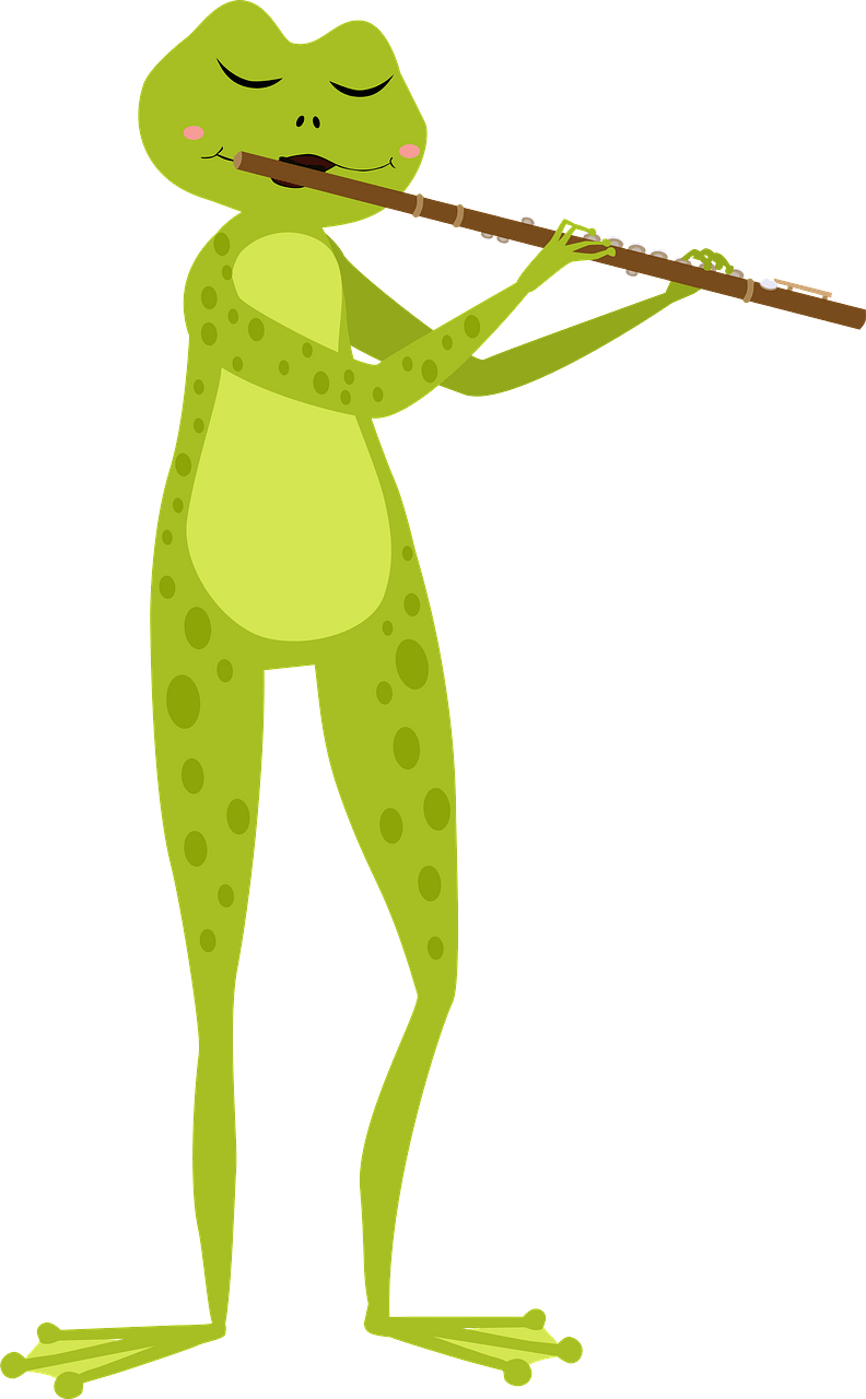 Toad is playing a flute