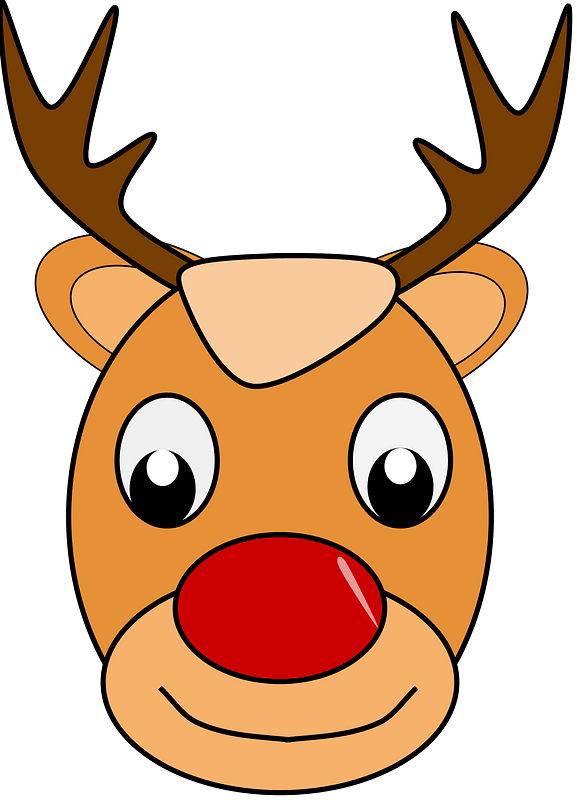 Christmas deer face
