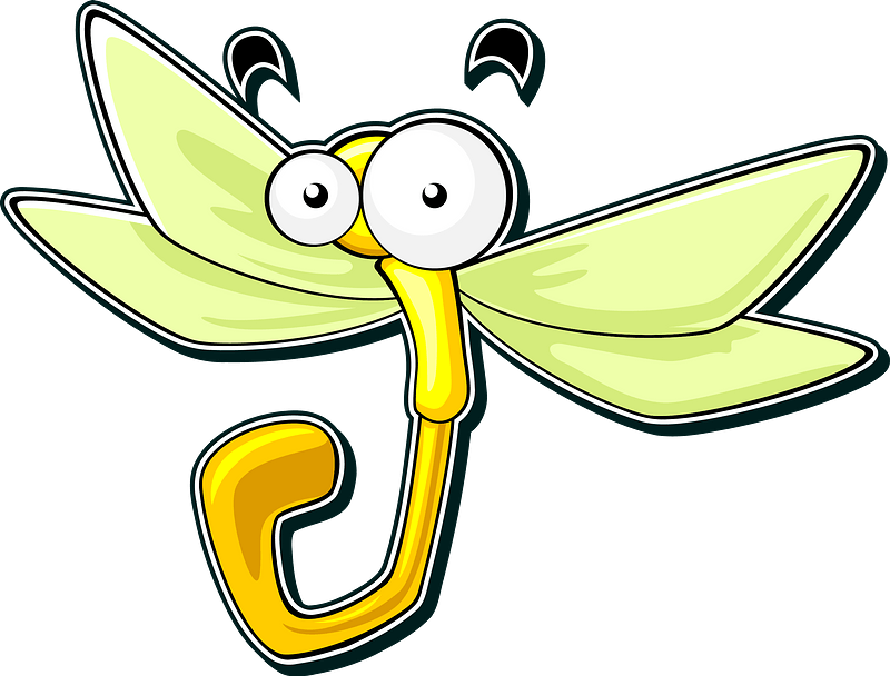 Cartoon dragonfly