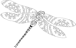 Stylized dragonfly