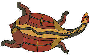 Tortue art rupestre aborigène